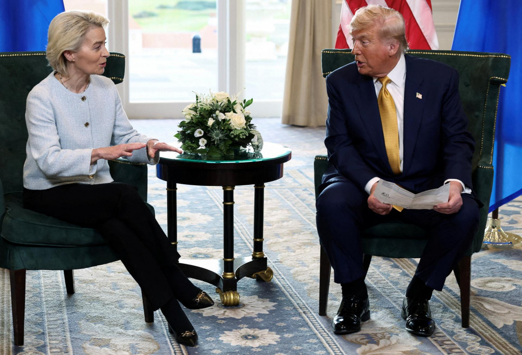 Ursula von der Leyenová a Donald Trump. FOTO: Reuters
