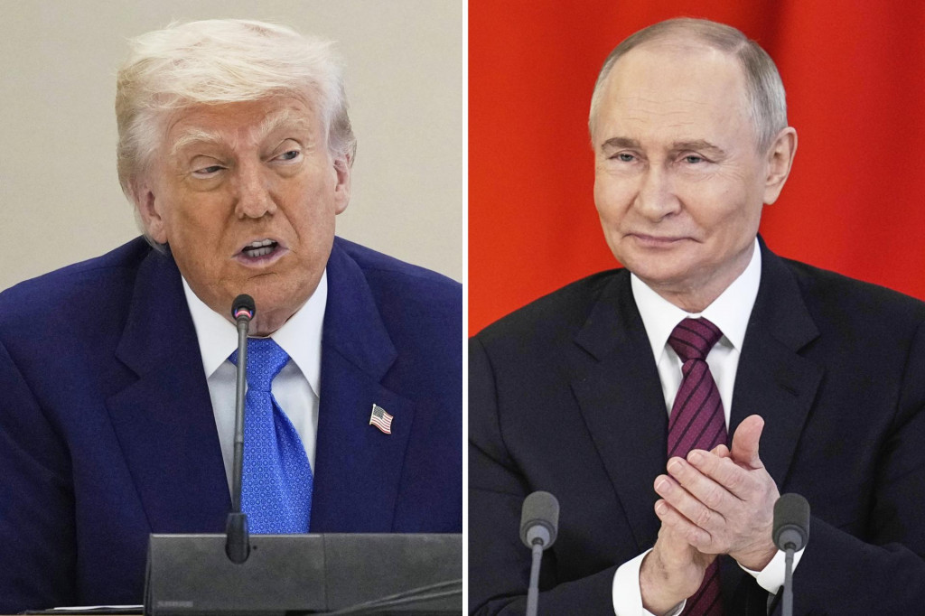 Americký prezident Donald Trump a ruský prezident Vladimir Putin. FOTO: TASR/AP