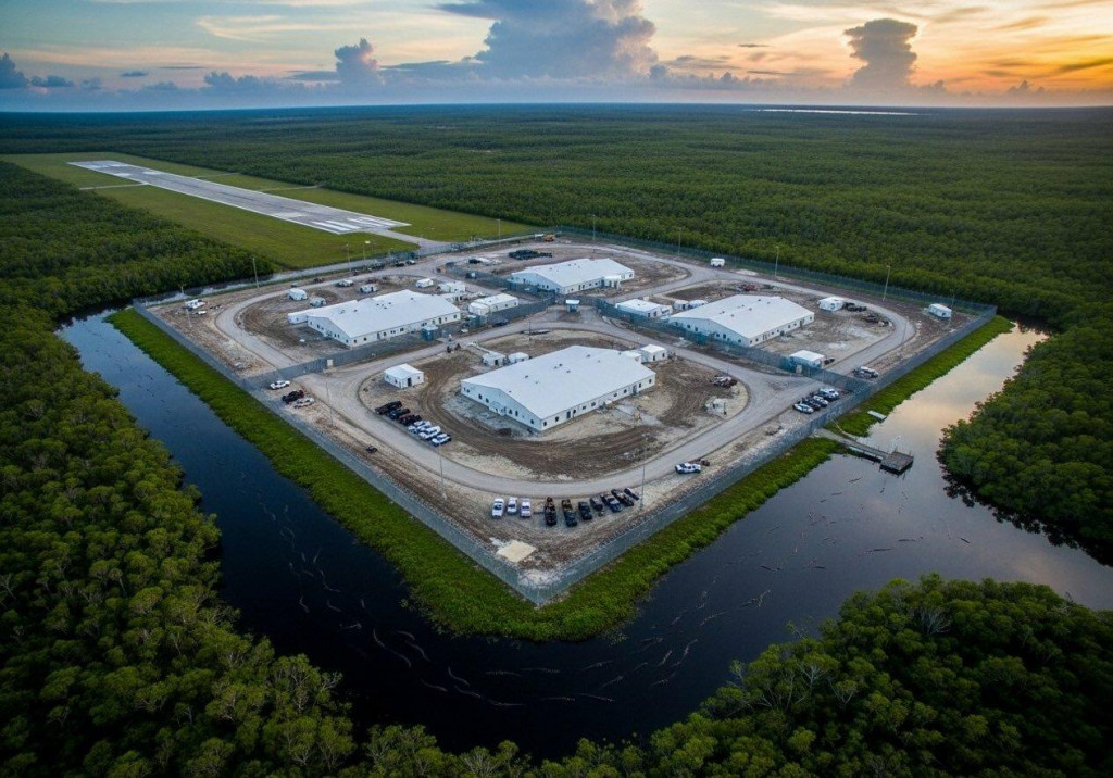 Trumpov aligátorí Alcatraz. FOTO: X/Benonwine