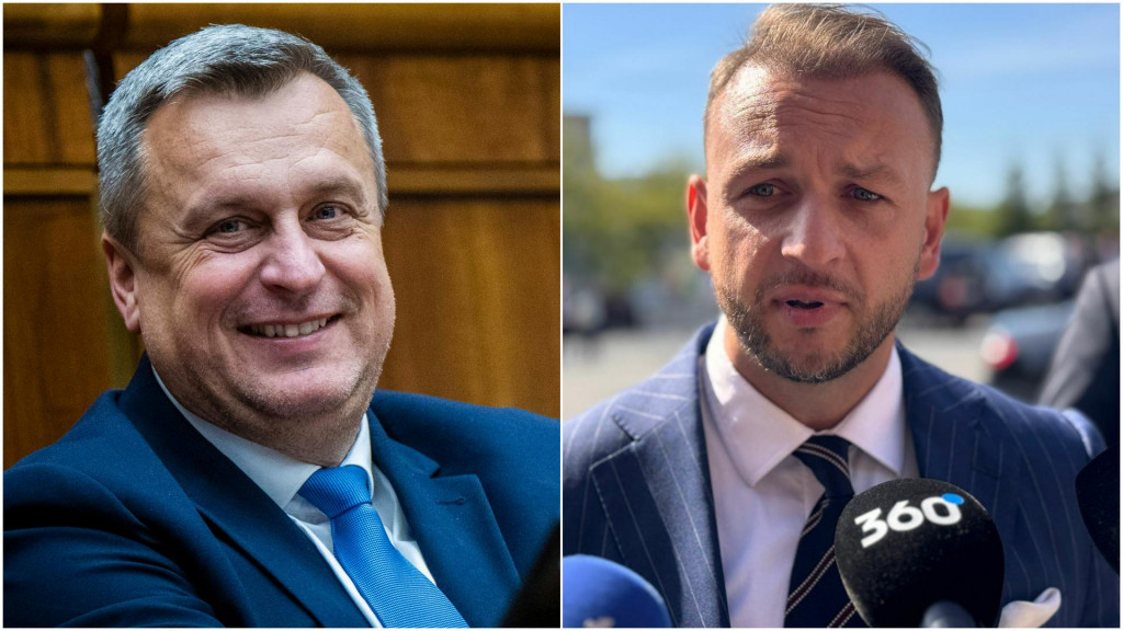 Andrej Danko a Matúš Šutaj Eštok. FOTO: TASR/J. Kotian, koláž HN