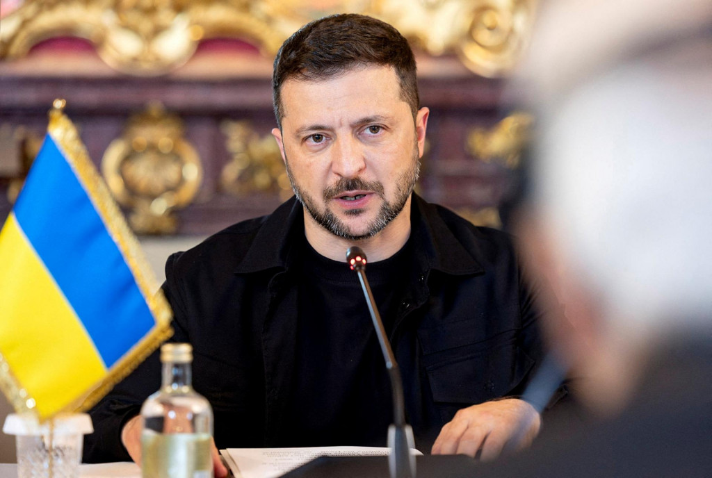 Na snímke ukrajinský prezident Volodymyr Zelenskyj. FOTO: REUTERS/Italian Presidency Press Office