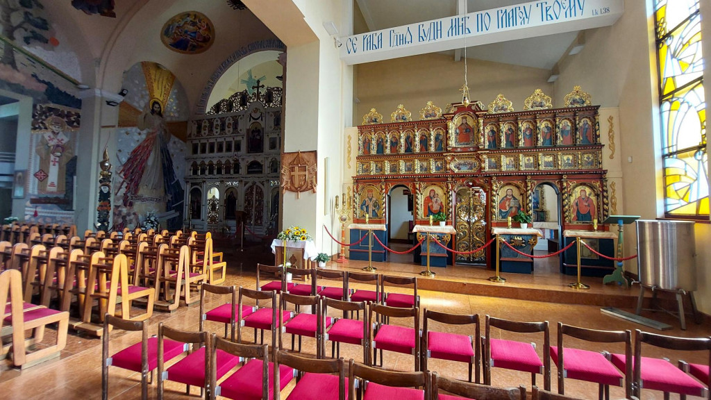 Interiér Baziliky Zosnutia Presvätej Bohorodičky v obci Ľutina. FOTO: Jaroslav Pavliga