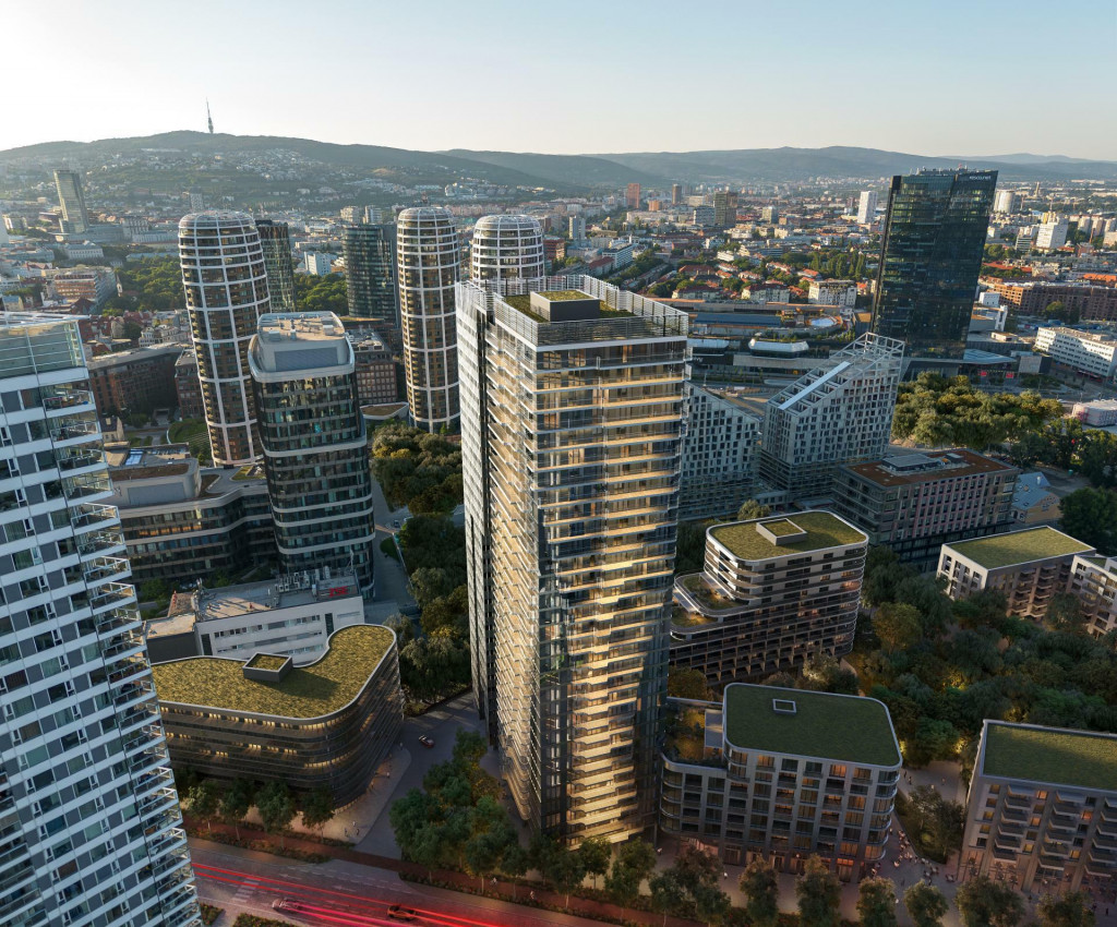 Na snímke je projekt Ister Tower v bratislavskom downtowne.

VIZUALIZÁCIA: The Galata Group