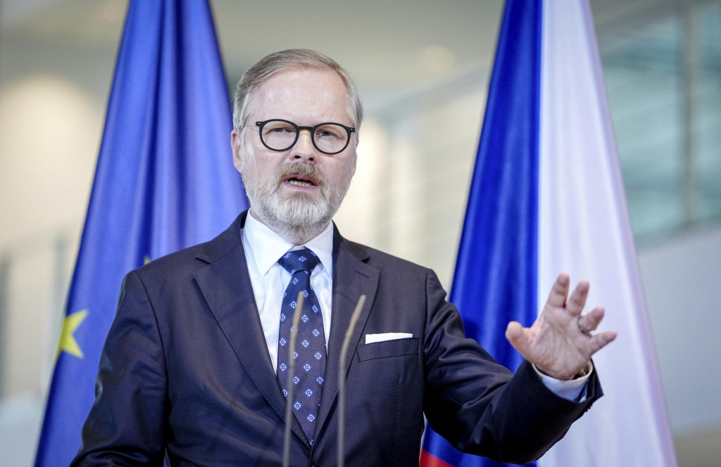 Na snímke český premiér Petr Fiala. FOTO: TASR/AP