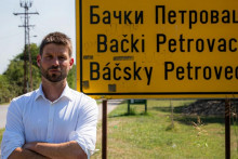 Predseda PS Michal Šimečka v Báčskom Petrovci. FOTO: FB/Michal Šimečka