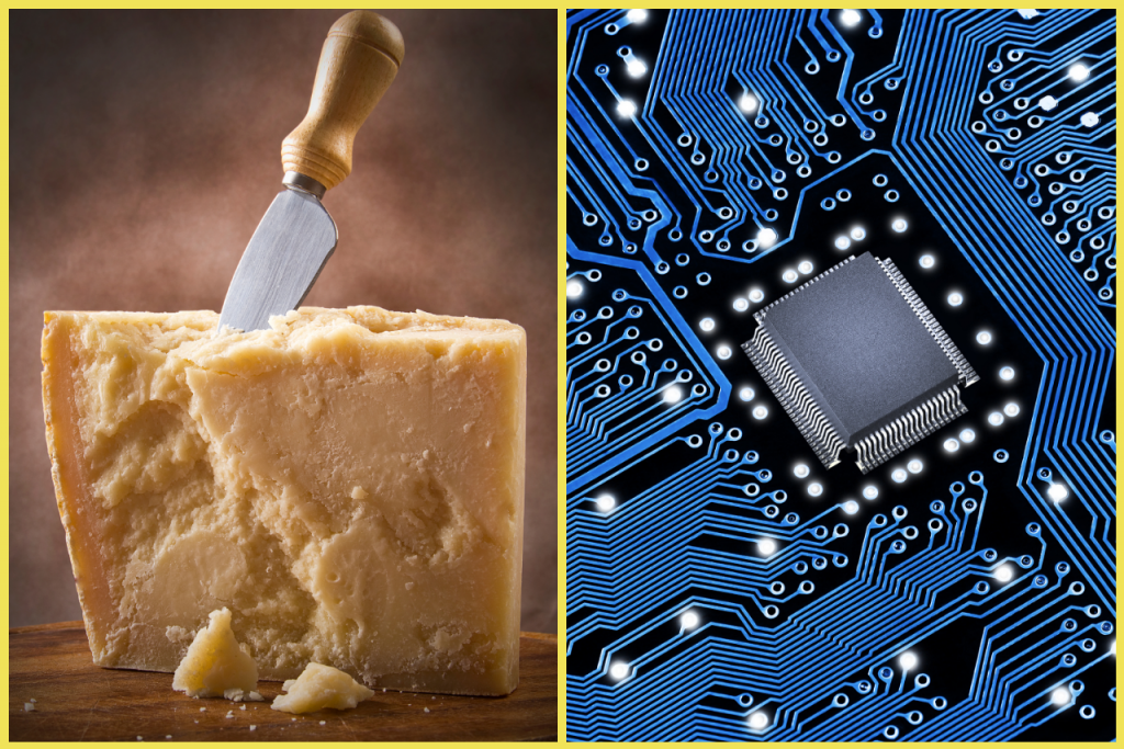 V parmezáne sú skutočne mikročipy