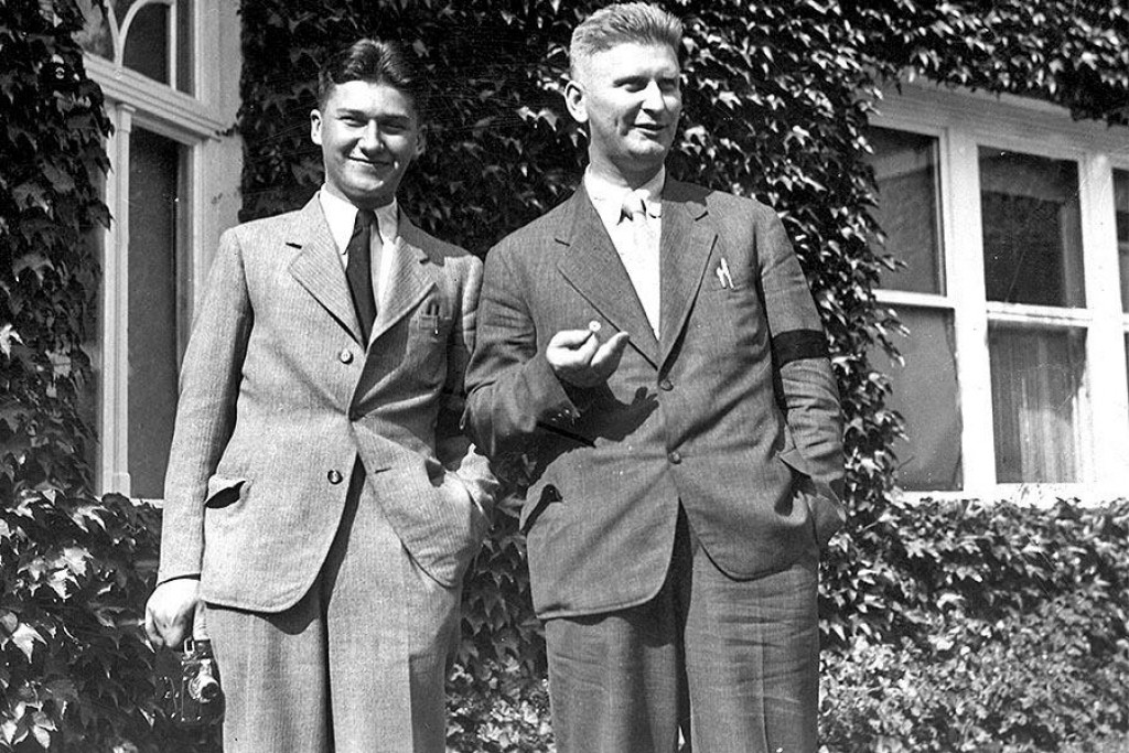 Jan Antonín Baťa (vpravo) v roku 1932, so synom svojho nedávno zosnulého brata Tomášom Baťom mladším. Ich cesty sa neskôr rozdelili a vyústili až do dlhoročného súdneho sporu o dedičstvo.