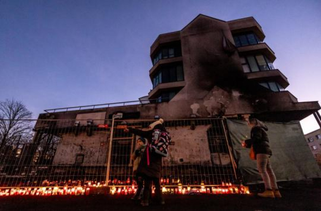 Následky požiaru v Moste v reštaurácii U kojota. FOTO: X/ceskenoviny_cz