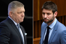 Robert Fico a Michal Šimečka FOTO: FOTO: TASR; Koláž: HN