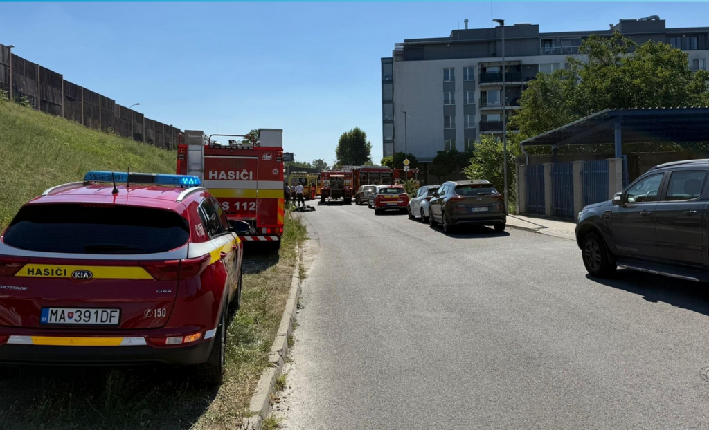 Požiar bytu v Bratislave. FOTO: TV Markíza