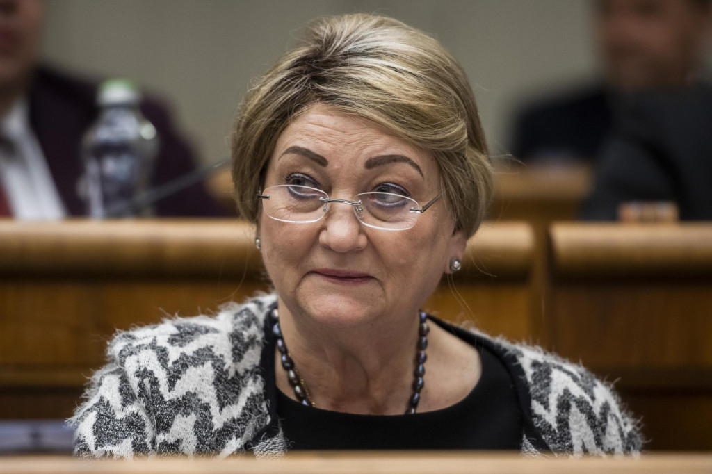 Na snímke poslankyňa Národnej rady Anna Záborská počas 90. schôdze Národnej rady v Bratislave 2. mája 2023. FOTO: TASR/Jaroslav Novák