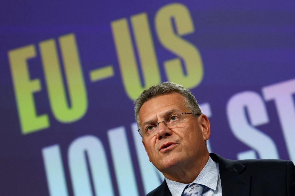 Európsky komisár pre obchod a ekonomickú bezpečnosť Maroš Šefčovič. FOTO: REUTERS