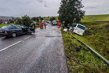 Dopravná nehoda na Spiši. FOTO: Facebook polície/Košický kraj