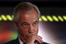 Vodca britskej opozičnej protiimigračnej strany Reform UK Nigel Farage. FOTO: REUTERS