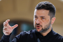 Jonáš Maxim sa v pondelok zúčastnil modlitebných raňajok organizovaných prezidentom Volodymyrom Zelenským. FOTO: REUTERS
