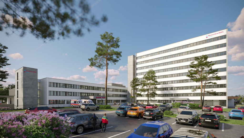 Vizualizácia komplexnej rekonštrukcie budovy lôžkového pavilónu Nemocnice AGEL Levice z Plánu obnovy. FOTO: AGEL Levice