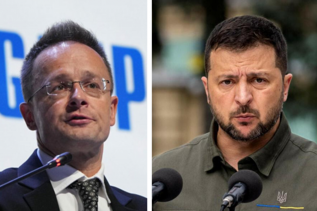 Péter Szijjártó a Volodymyr Zelenskyj. FOTO: Koláž HN/TASR