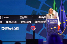 Talianska premiérka Giorgia Meloni. FOTO: TASR/AP
