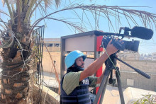 Novinár agentúry Reuters Hussam al-Masri, ktorého zabil izraelský útok na nemocnicu Nasser v Gaze. FOTO: Reuters