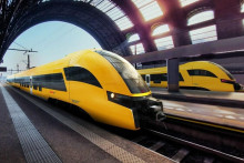 Podoba nových vlakov, ktoré má výrobca PESA dodať pre RegioJet na liberalizovanú českú linku R9. FOTO: PESA