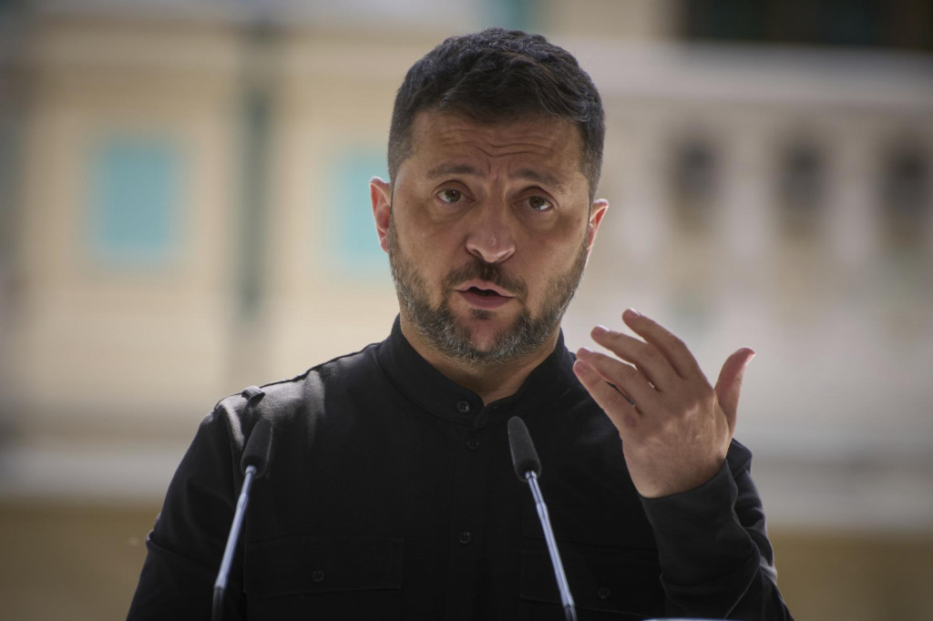 Na snímke ukrajinský prezident Volodymyr Zelenskyj. FOTO: TASR/AP