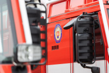 Na snímke logo Hasičského a záchranného zboru Slovenskej republiky. FOTO: TASR