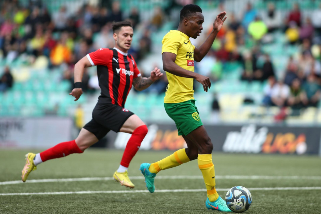 Samuel Gidi v drese MŠK Žilina. FOTO: TASR/D. Stehlík