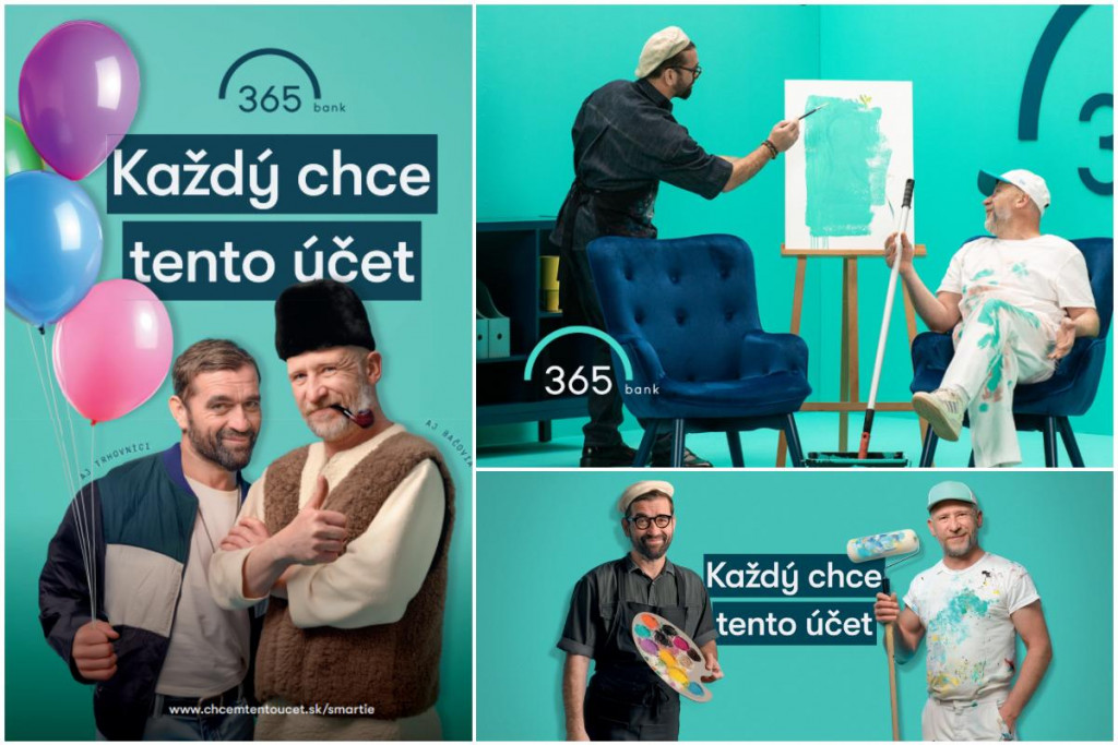 Druhá vlna kampane od 365.bank „Chcem tento účet“, opäť s humorom, opäť v nových, nečakaných dvojiciach.
