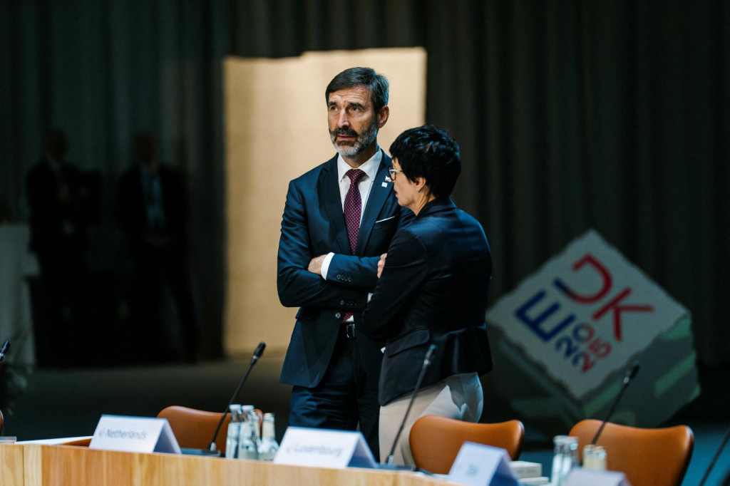 Minister zahraničných vecí a európskychzáležitostí Juraj Blanár a eurokomisárska Marta Kos. FOTO: REUTERS