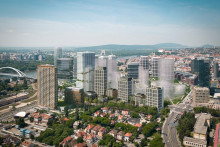 Na snímke je vizualizácia budúcej podoby bratislavského downtownu. FOTO: JTRE