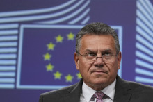Na snímke eurokomisár pre obchod a ekonomickú bezpečnosť Maroš Šefčovič. FOTO: TASR/AP