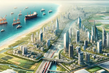 Plán chce z palestínskej enklávy urobiť „žiarivý turistický rezort a centrum moderných technológií“. FOTO: Fond pre obnovu, ekonomickú akceleráciu a transformáciu Gazy