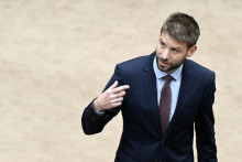 Predseda strany Progresívne Slovensko Michal Šimečka.
FOTO: TASR/P. Neubauer