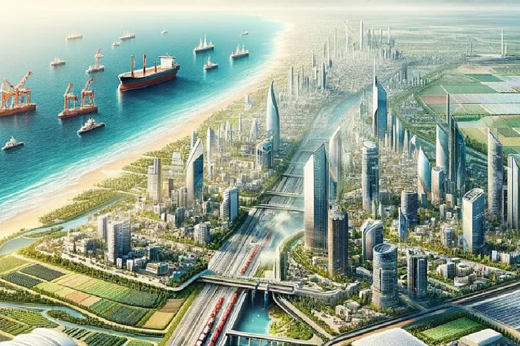 Plán chce z palestínskej enklávy urobiť „žiarivý turistický rezort a centrum moderných technológií“. FOTO: Fond pre obnovu, ekonomickú akceleráciu a transformáciu Gazy