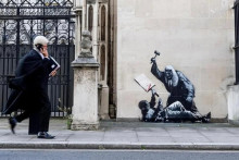 The Banksy‘s mural from the Royal Court