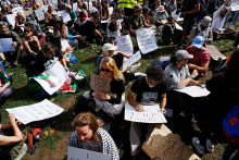 Propalestínsky protest v Londýne - ilustračná fotografia. FOTO: Reuters