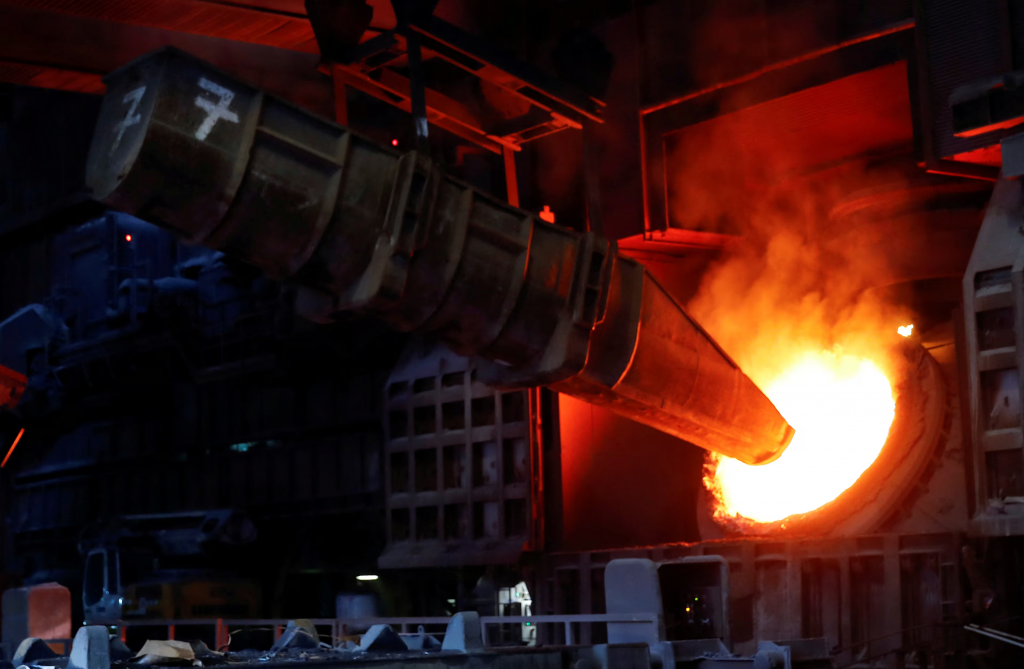 Výroba ocele v Nemecku. FOTO: Reuters