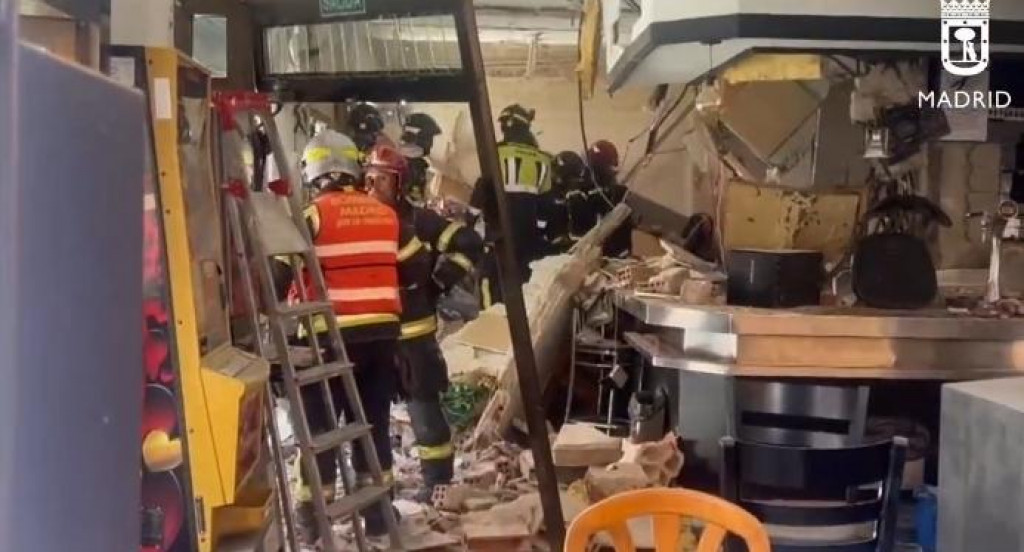 Výbuch plynu v Madride. FOTO: X/EmergenciasMad