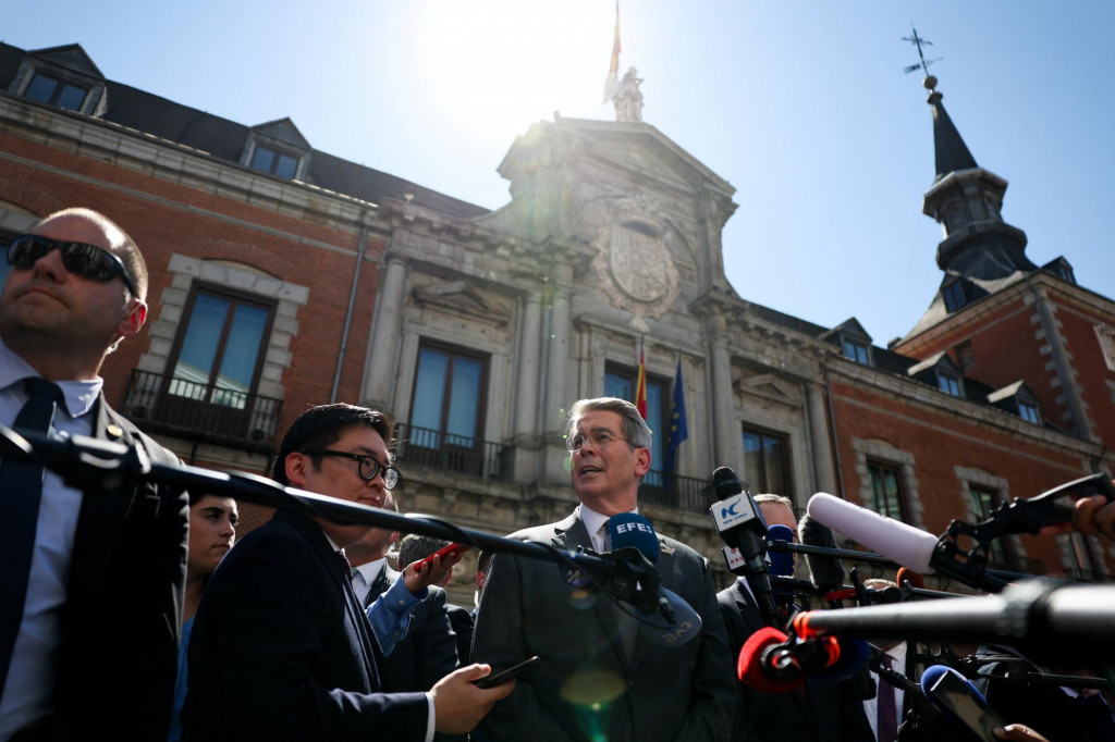 Americký minister financií Scott Bessent po rokovaní v Madride. FOTO: REUTERS