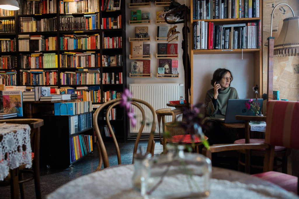 Madla Rjabininová v Kníhkupectve pod Vŕškom.