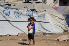 Akútnou podvýživou trpelo v auguste trpelo viac než jedno z ôsmich detí vyšetrených v Pásme Gazy, „čo je najvyššia zaznamenaná úroveň vôbec“. FOTO: REUTERS