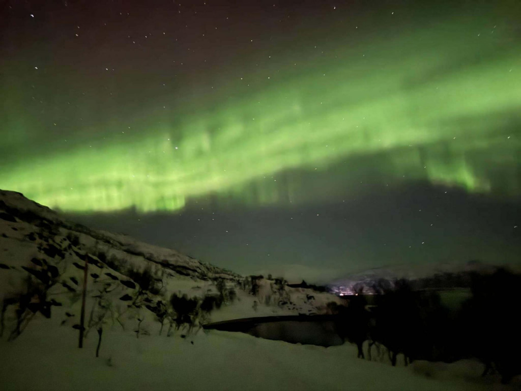 Polárna žiara v Tromsø.