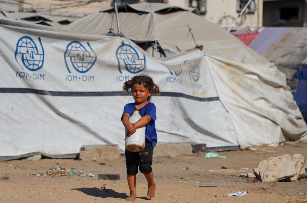 Akútnou podvýživou trpelo v auguste trpelo viac než jedno z ôsmich detí vyšetrených v Pásme Gazy, „čo je najvyššia zaznamenaná úroveň vôbec“. FOTO: REUTERS