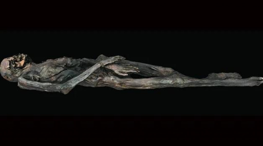 3D model vytvorený z fotografií ženskej múmie z hrobky Pazyryk 5 na Sibíri.