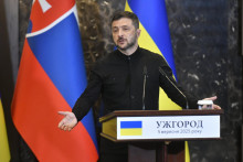 Na snímke ukrajinský prezident Volodymyr Zelenskyj. FOTO TASR