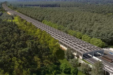 Na juhu Moravy vyrastie galéria prekrývajúca diaľnicu D55. FOTO: Reprofoto YouTube/HBH Projekt