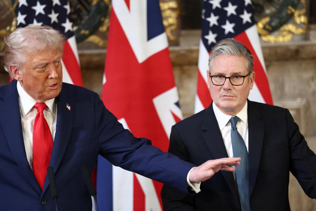 Britský premiér Keir Starmer a americký prezident Donald Trump. FOTO: Reuters