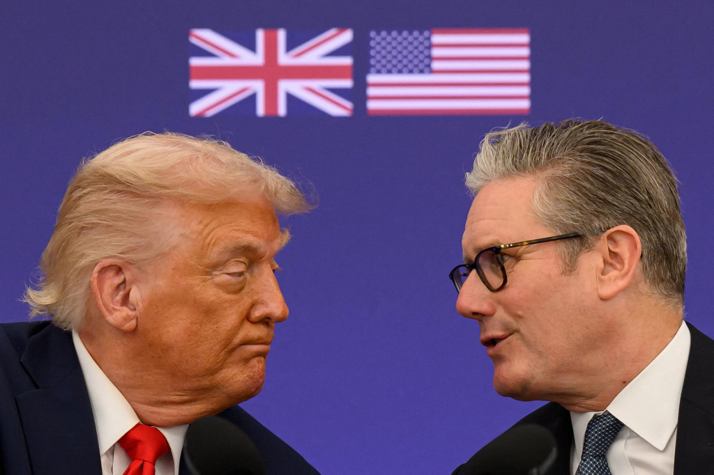 Americký prezident Donald Trump a britský premiér Keir Starmer. FOTO: Reuters
