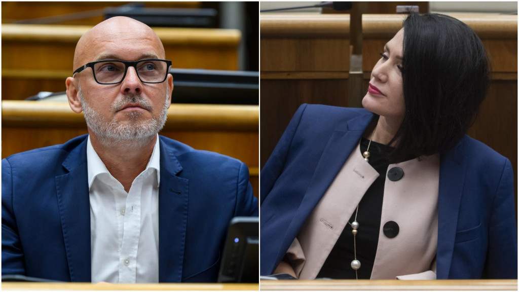 Branislav Gröhling popiera, že by mal záujem Janu Bittó Cigánikovú zo strany dostať. „Ja mám iné signály,“ reaguje poslankyňa. FOTO: TASR/J. Novák, TASR/M. Baumann