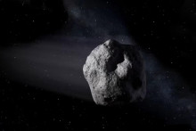 Umelecká ilustrácia zobrazuje typický asteroid.